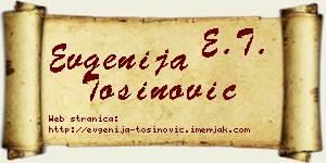 Evgenija Tošinović vizit kartica